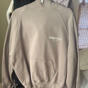 Essentials Men's Beige Hoodie